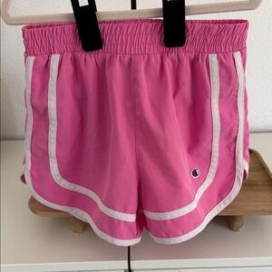 Champion Hot Pink Athletic Shorts with White Trim